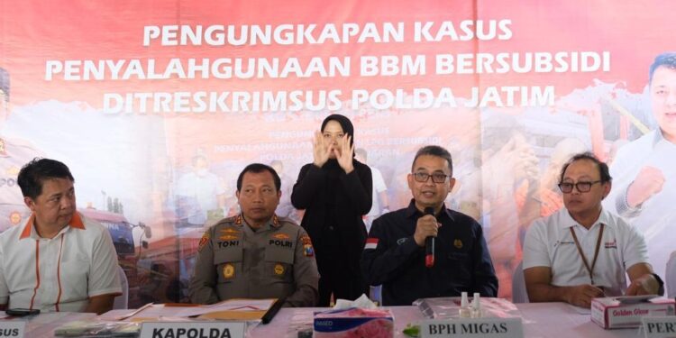 BPH Migas, Polda Jatim Amankan 45,5 Ton Solar Subsidi Yang Akan Diselewengkan