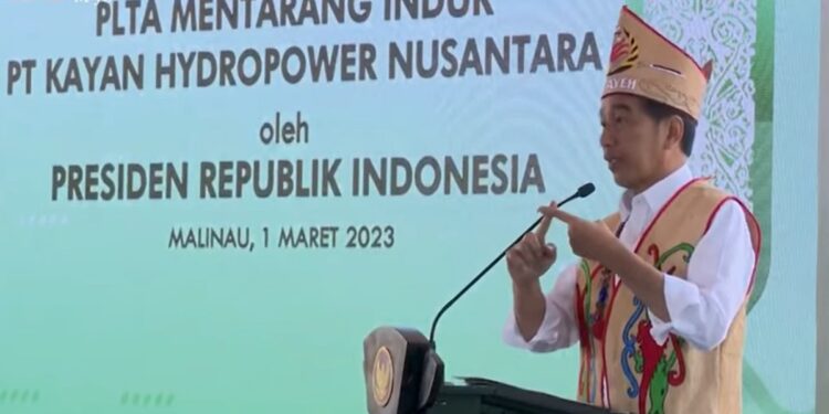 Presiden RI Resmikan Dimulainya Pembangunan PLTA Mentarang